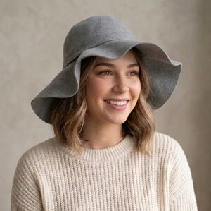 Parkhurst Wool Floppy Hat Gunmetal Gray Size O/S